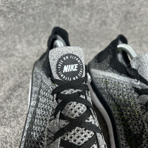 Nike Free RN Flyknit 2018 942838-101 Men's Sz 12 Black White Oreo Running Shoes - Picture 4 of 12